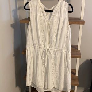 GAP White eyelet TIE WAIST dress